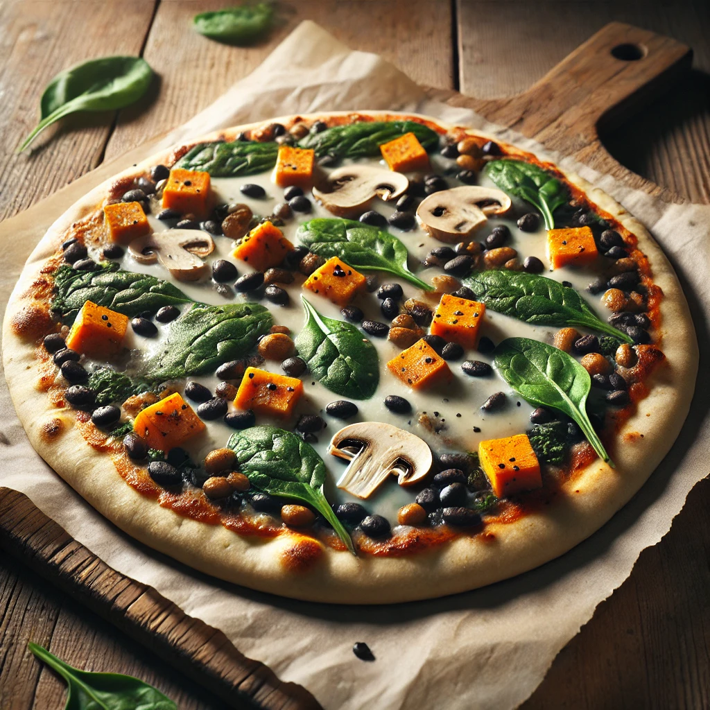 SWEET POTATO BLACK BEAN PIZZA