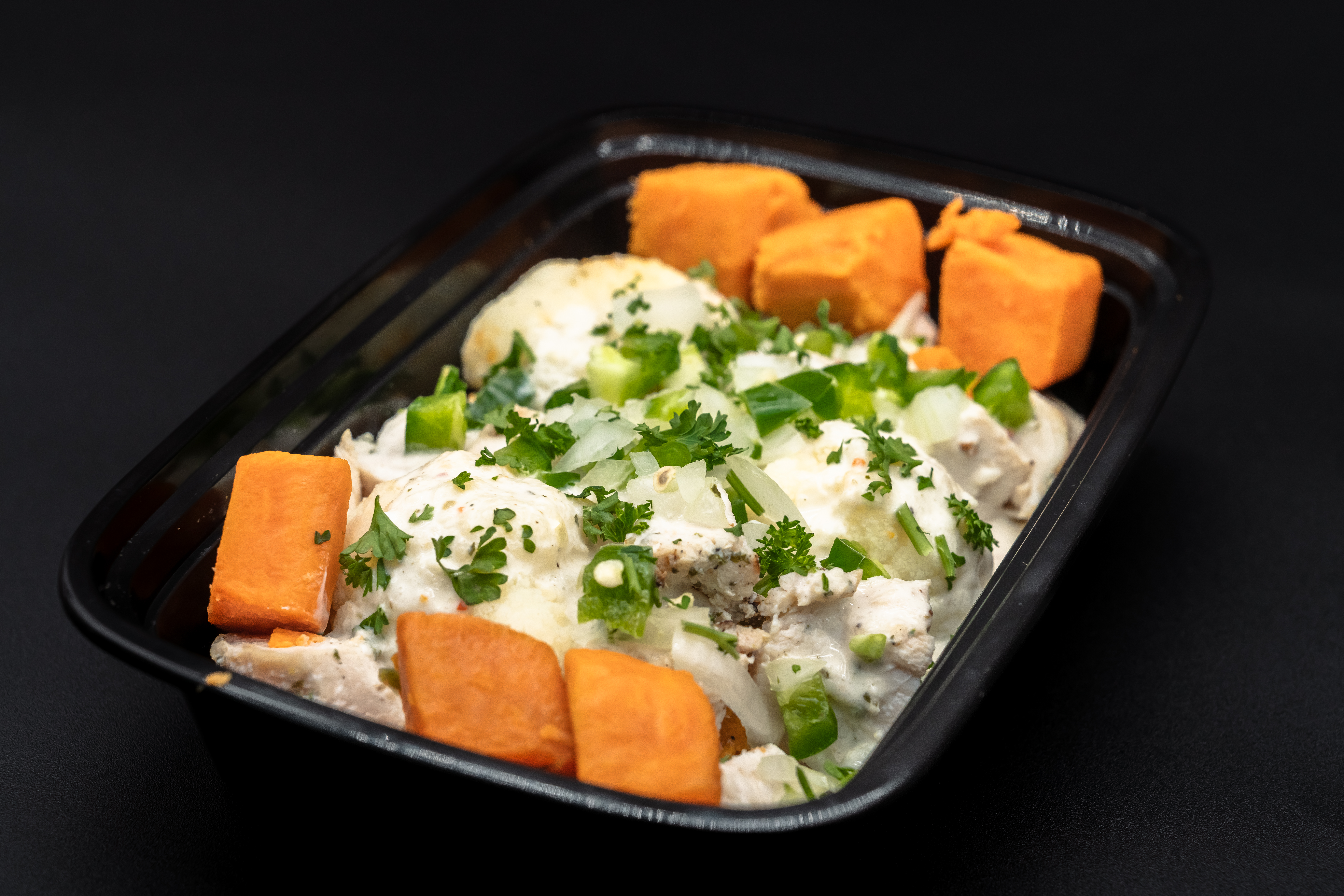 SPICY CHICKEN SWEET POTATO HASH