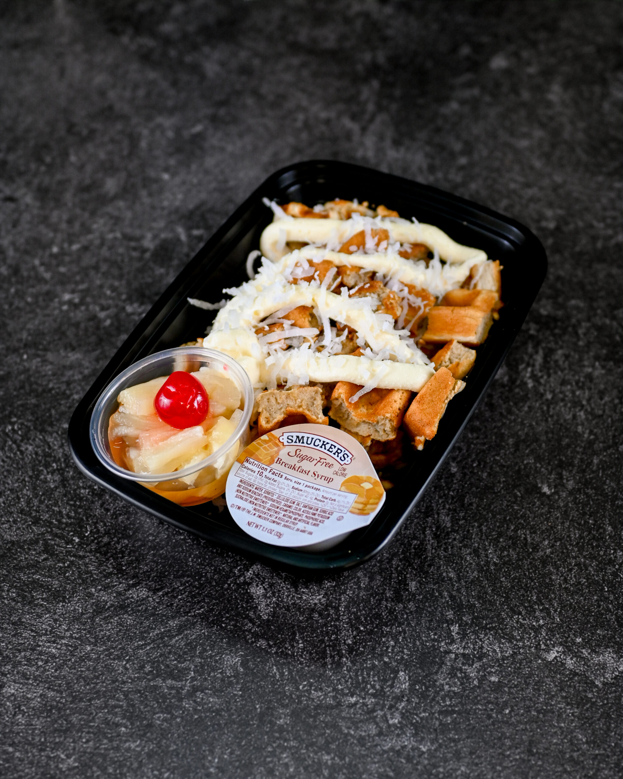 PINEAPPLE COCONUT PROTEIN WAFFLES